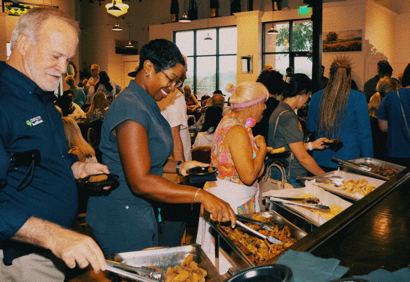 Candid moment from The Venue Clermont grand opening and ribbon cutting celebration